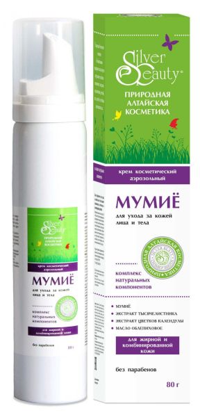 Изображение товара Крем-аэрозоль Мумие Алтайвитамины, 80 г Крем-аэрозоль Мумие Алтайвитамины, 80 г фотография