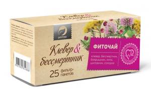 Чайный напиток клевер и бессмертник, 25 пакетиков