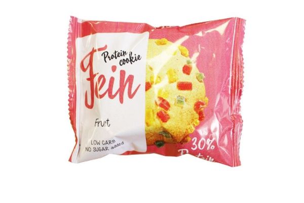Изображение товара Печенье протеиновое Fein Фрукты 40г Печенье протеиновое Fein Фрукты 40г фотография